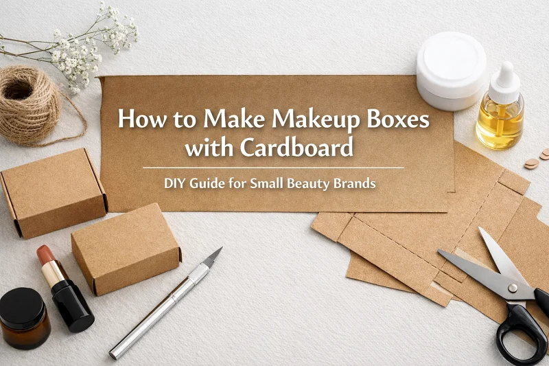 how to make makeup boxes with cardboard