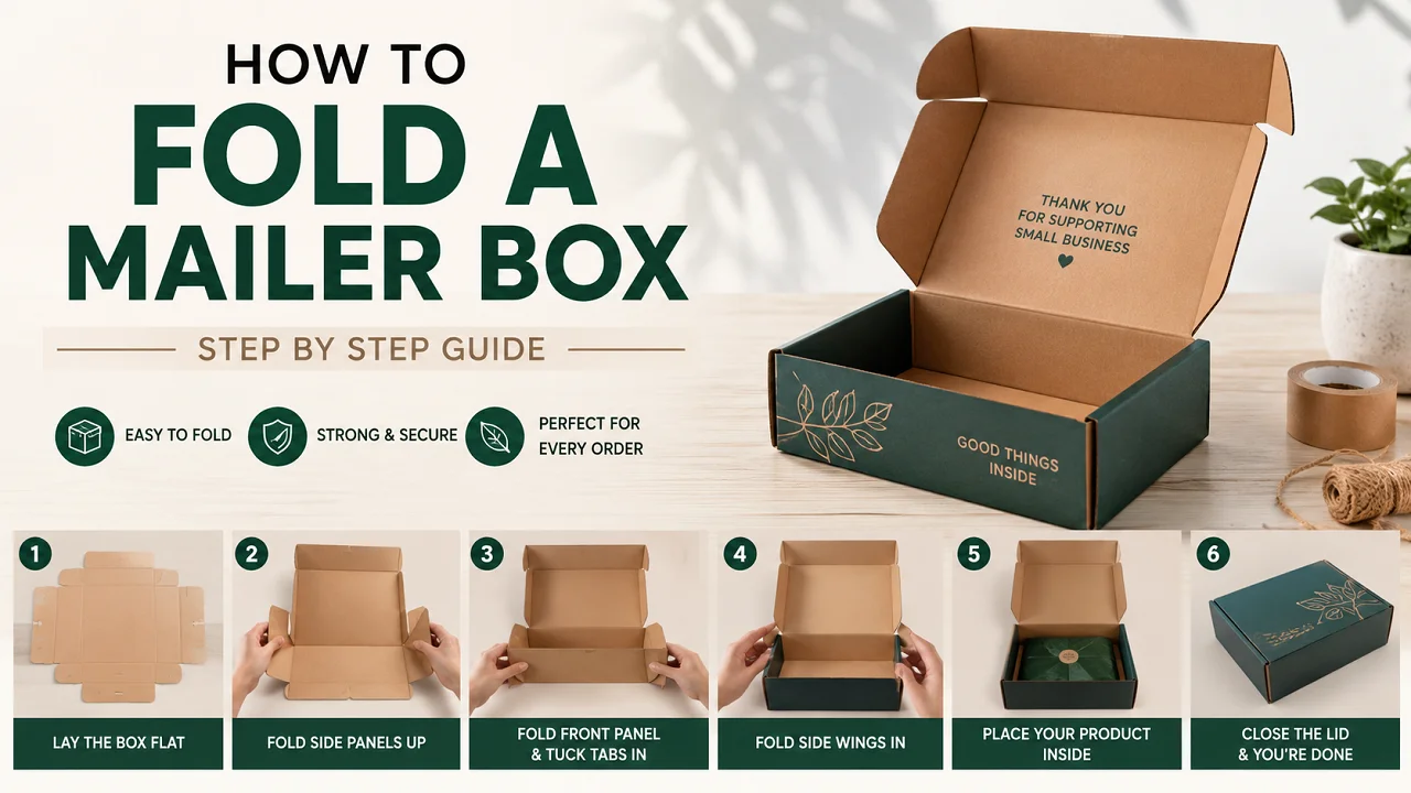 how to fold a mailer box step by step