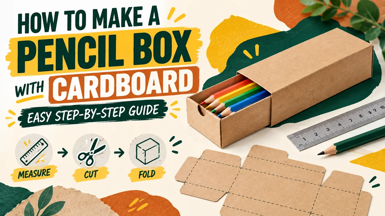 how to make a pencil box with cardboard easy step by step guide