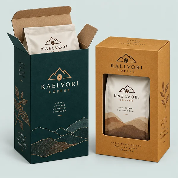 Custom Printed Coffee Packaging Boxes