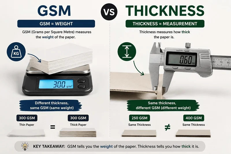 GSM vs Thickness
