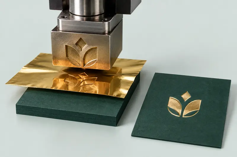 Hot foil stamping process for custom packaging