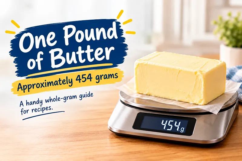 One Pound of Butter Weighing Approximately 454 Grams