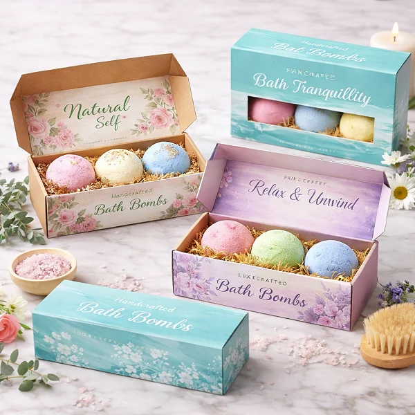 custom bath bomb packaging boxes with logo