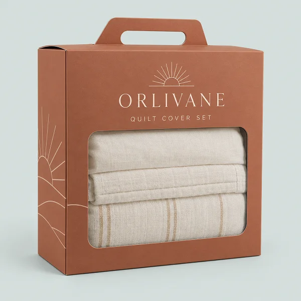 custom bedding packaging box with logo