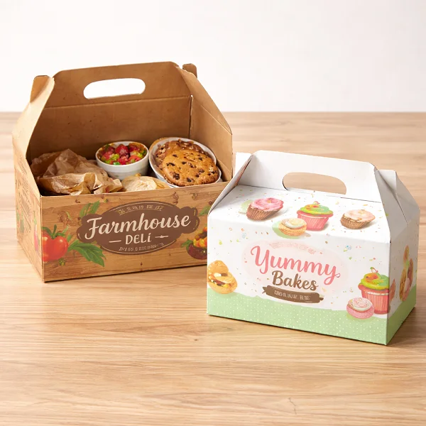 custom cardboard printed gable boxes for food australia