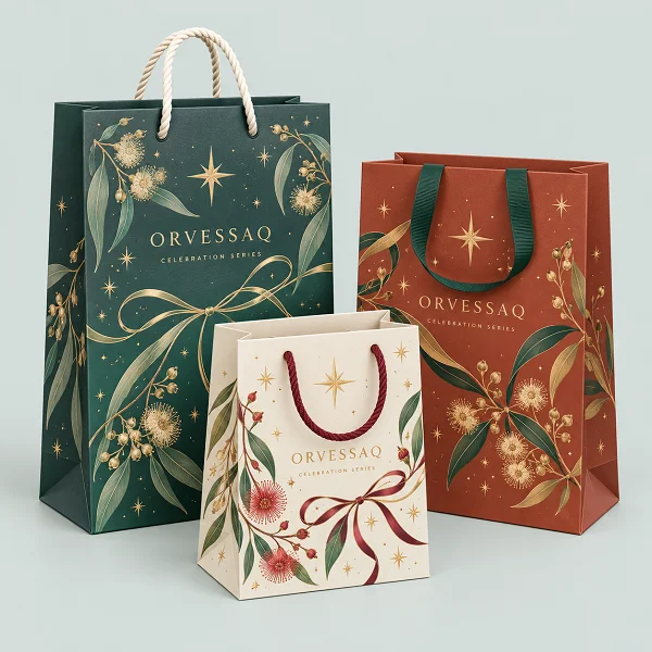 custom christmas present gift bags in bulk