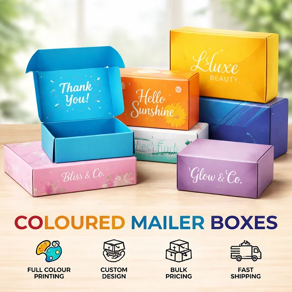 custom coloured mailer boxes fine packaging