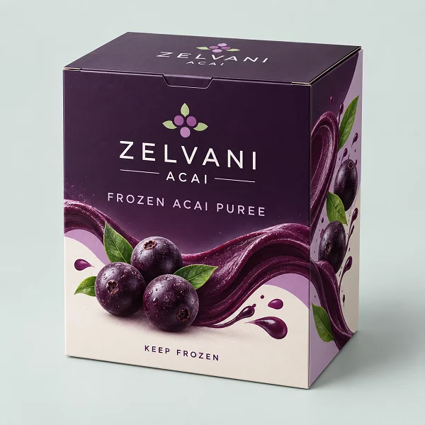 custom frozen acai box with logo