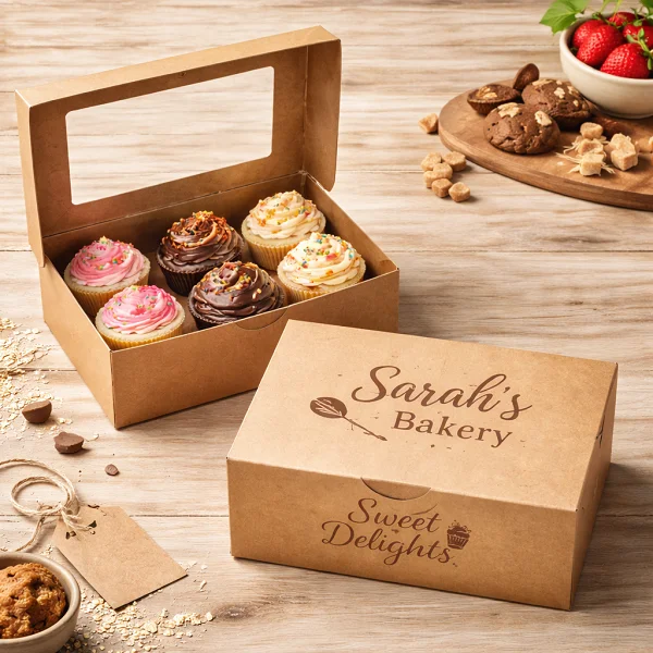 custom kraft paper bakery boxes au
