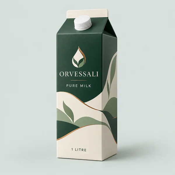 custom milk carton with a logo