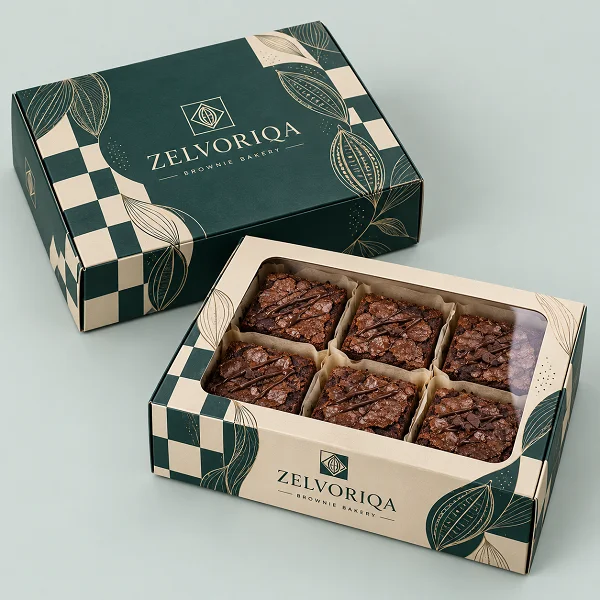 custom printed brownie packaging boxes