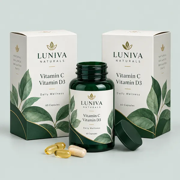 custom printed vitamin packaging boxes