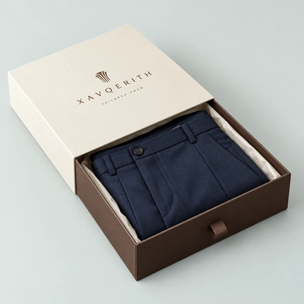 custom trouser box with logo