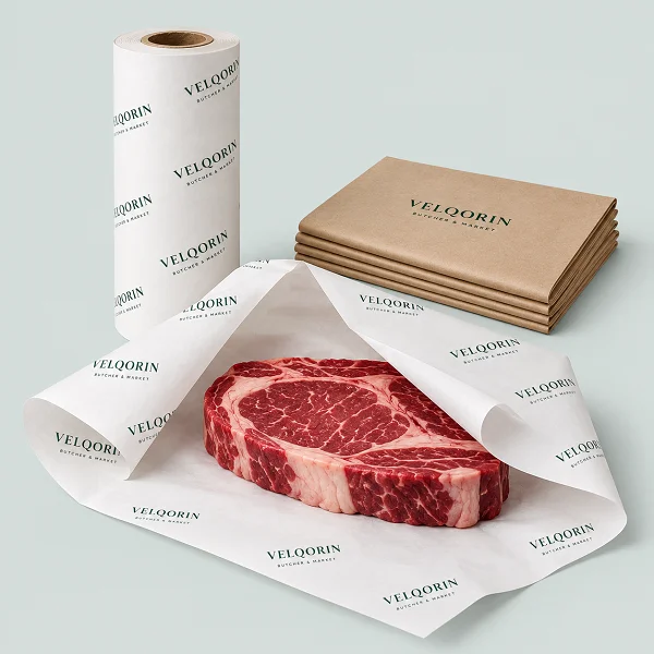 fresh steak printed butchers paper