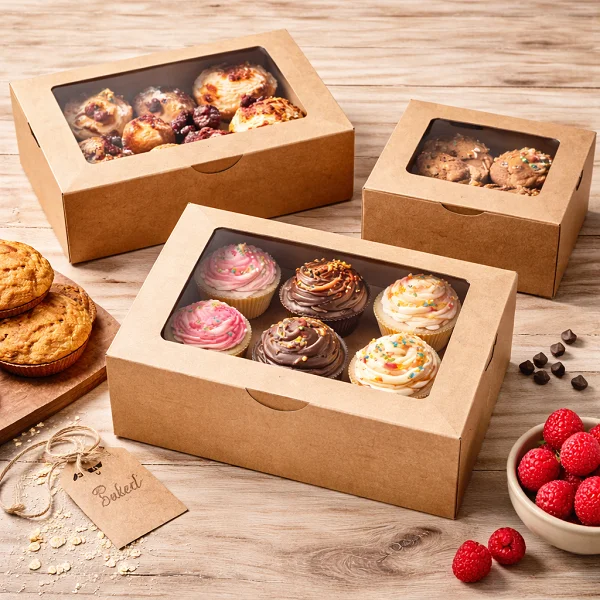 kraft bakery boxes with window au