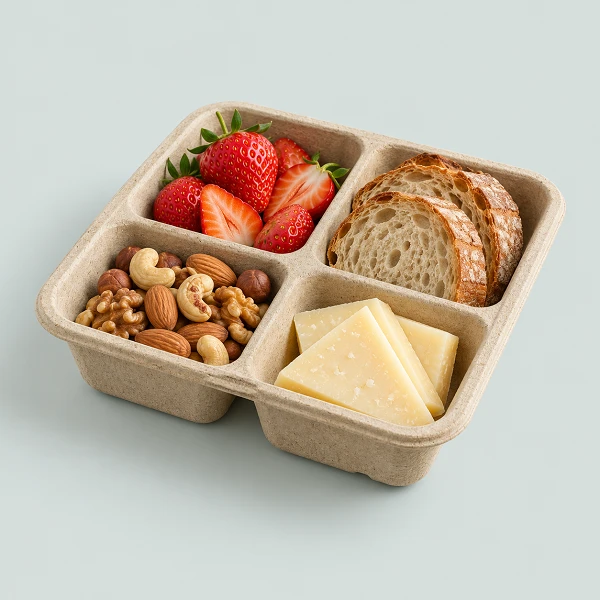 moulded pulp packaging with logo
