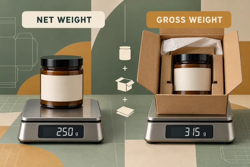 Net Weight and Gross Packed Weight Comparison for Packaging