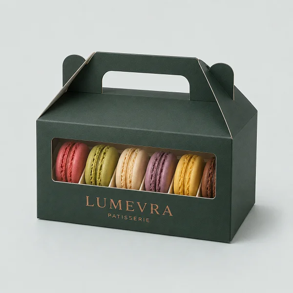 order custom macaron packaging box with logo