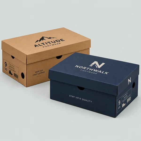 order custom printed cardboard shoe boxes with logo
