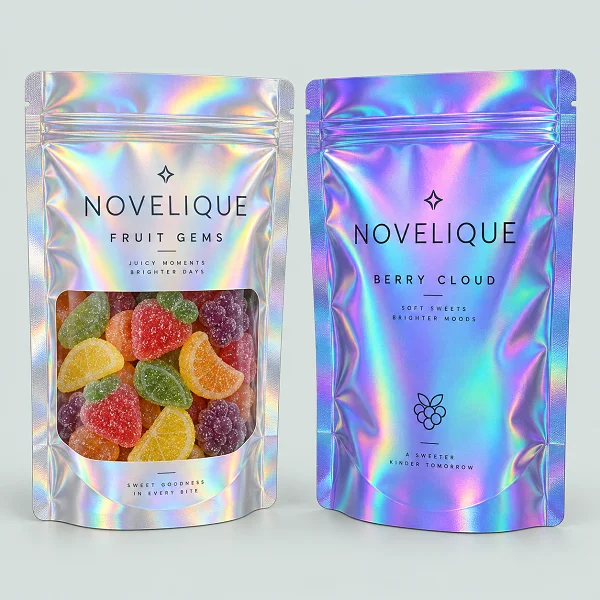 order custom printed holographic mylar bags
