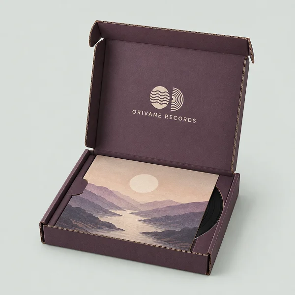 order vinyl record shipping box with logo