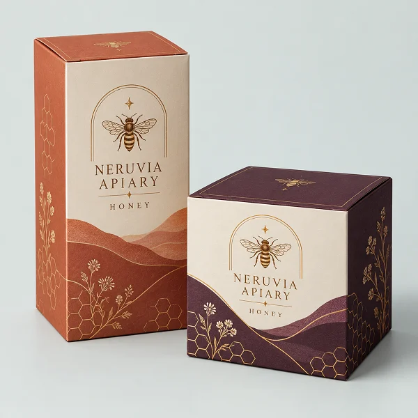 premium custom printed honey packaging boxes