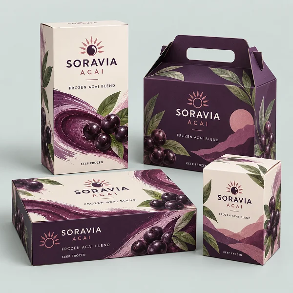 premium wholesale custom frozen acai boxes