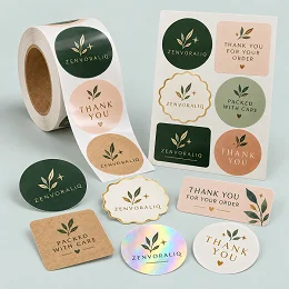 thank you stickers fine packaging au