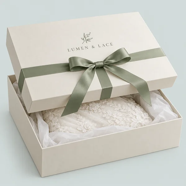 wedding dress box with logo